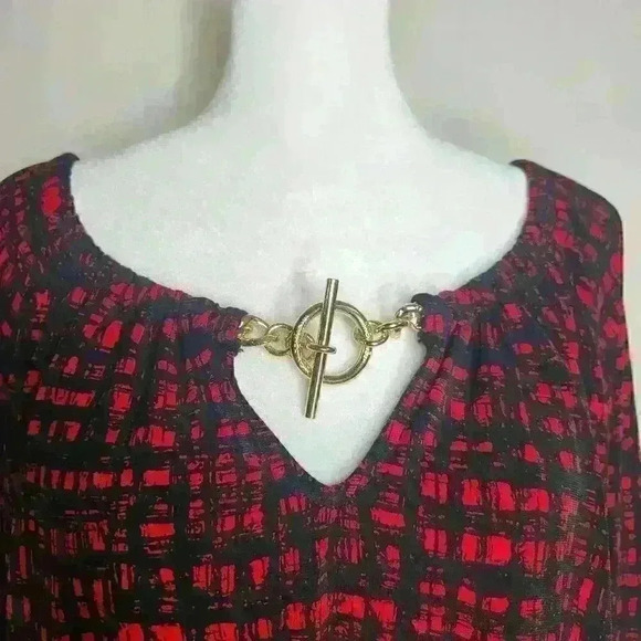 Michael Michael Kors women's red and black blouse size medium - Picture 3 of 8